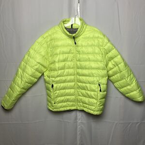 Ralph Lauren RLX Fluorescent Yellow Down Puffer Jacket Lightweight Packable Mens